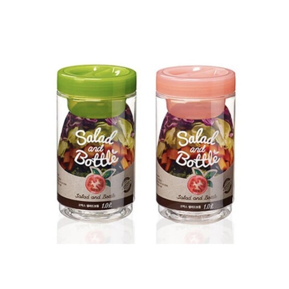 Komax Salad Bottle Set of 2 Leak Proof Salad Sauce Dressing Container BPA‎ Free - Picture 2 of 15